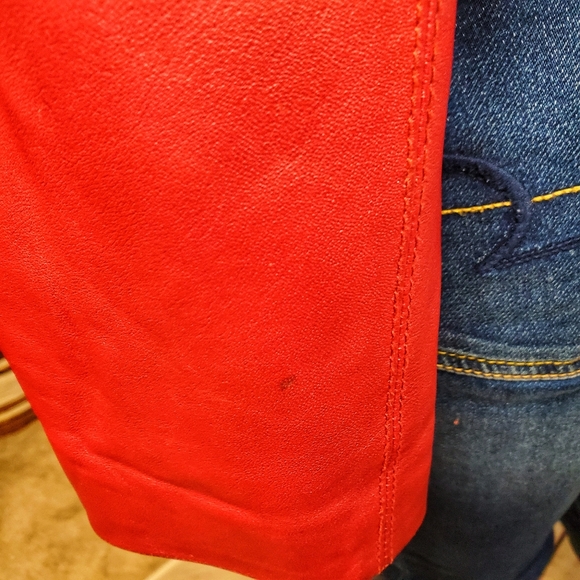 Kenneth Cole Reaction Red Leather Moto Jacket - Picture 8 of 8